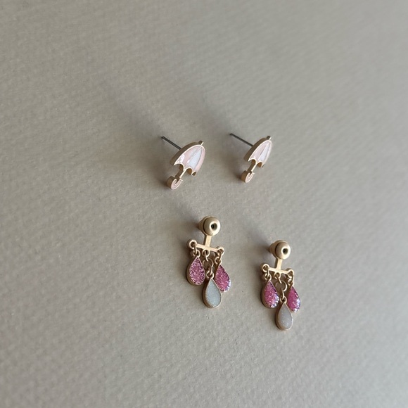 Pink Umbrella Earrings N1932 - Picture 6 of 7